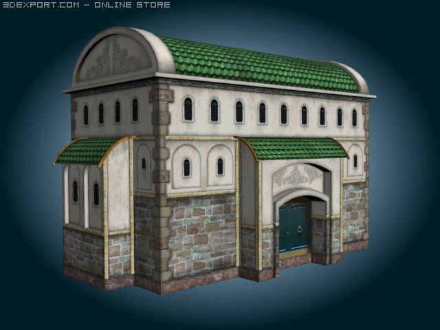 fantasy bank 3D Model .c4d .max .obj .3ds .fbx .stl .blend 