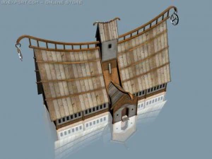 fantasy carpenterhall 3D Model