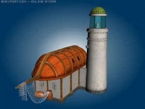 fantasy lighthouse 3D मॉडल