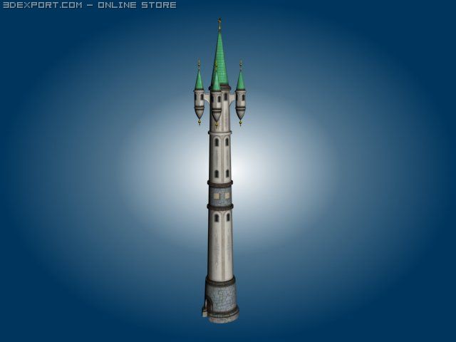 fantasy magetower 3D-Modell .c4d .max .obj .3ds .fbx .stl .blend 