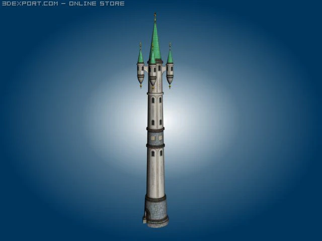 torre de mago de fantasia Modelo 3D .c4d .max .obj .3ds .fbx .stl .blend 