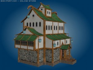 fantasy hotel 3D Модель