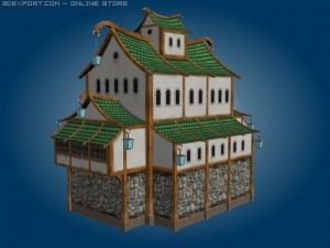 fantasy hotel 3D Model