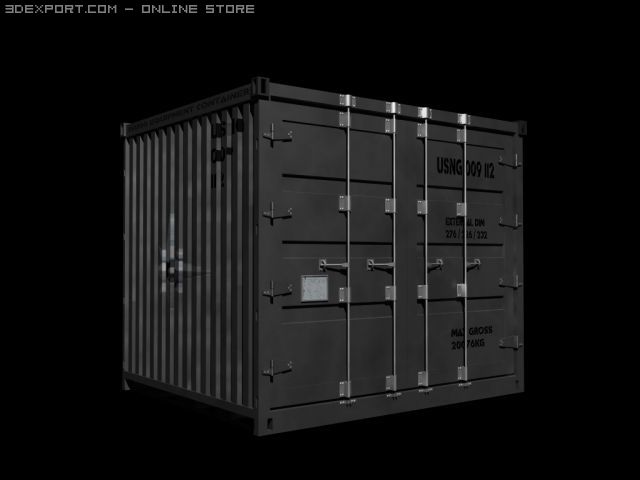 isu90 military cargo container 3Dモデル .c4d .max .obj .3ds .fbx .stl .blend 