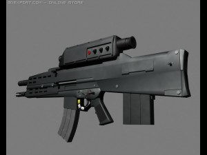 hk xm29 oicw assault rifle 3D Модель