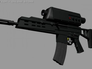 hk xm29 oicw assault rifle 3D Модель