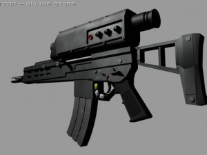 hk xm29 oicw assault rifle 3D Модель