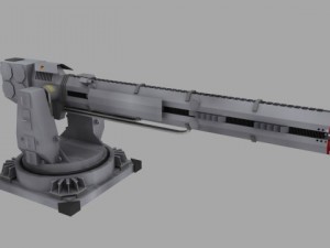 particle turret Modello 3D