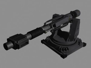 autocannon turret for spaceships 3D Model