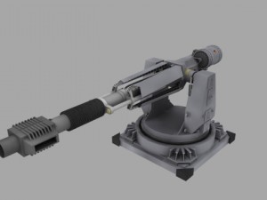 autocannon turret for spaceships Model 3D