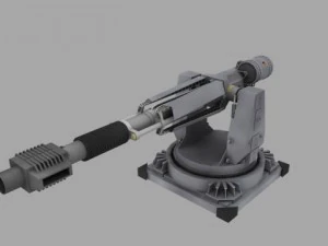 autocannon turret for spaceships 3D Model