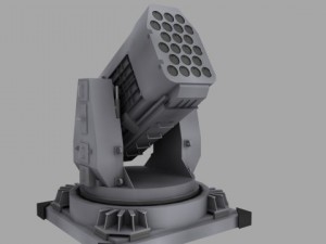 rim116 ram missile launcher turret Modello 3D