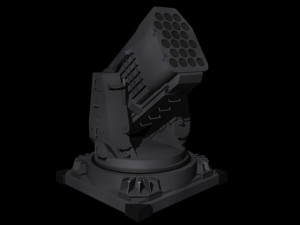 rim116 ram missile launcher turret 3D Model