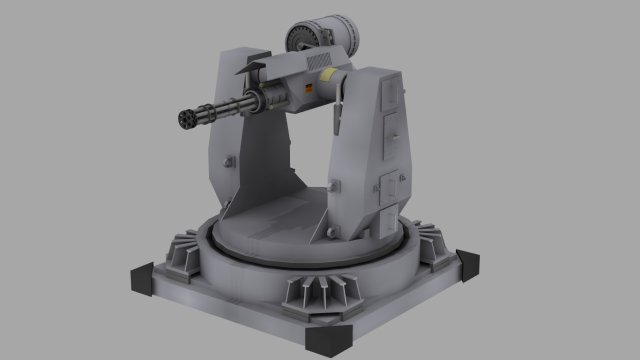 ams turret 3D Модель .c4d .max .obj .3ds .fbx .stl .blend 
