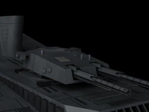 warship battery turret 3D Model