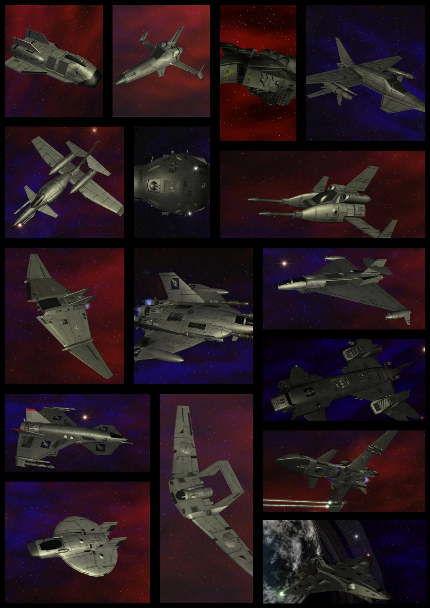 battletech aerospace fighter pack 3D Model .c4d .max .obj .3ds .fbx .stl .blend 