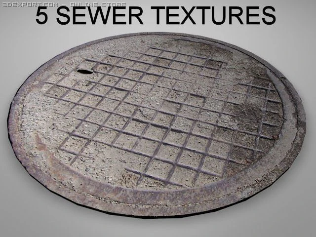 下水道 CG 纹理 .c4d .max .obj .3ds .fbx .stl .blend 