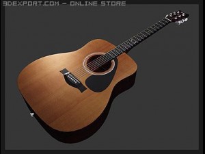 acoustic guitar 3D Model