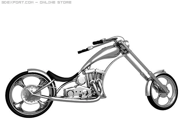 chopper 3D Model .c4d .max .obj .3ds .fbx .stl .blend
