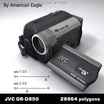 jvc dv cam gr d850 3D Model .c4d .max .obj .3ds .fbx .stl .blend 