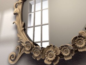 vintage mirror Model 3D
