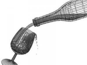 pouring wine 3D Model