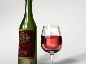 pouring wine 3D Model