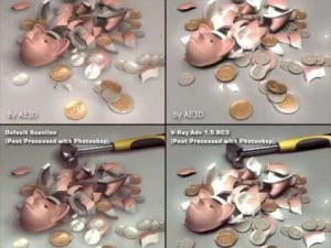 piggy bank broken 3D Model
