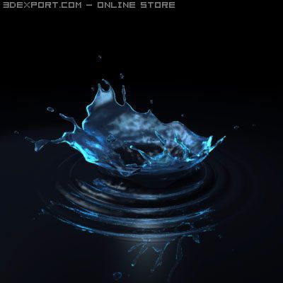 water fx 02 3D Model .c4d .max .obj .3ds .fbx .stl .blend