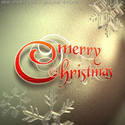 merry christmas title 3D Model .c4d .max .obj .3ds .fbx .stl .blend 