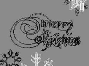 merry christmas title 3D Model