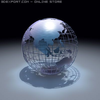 globe 01 3D 模型 .c4d .max .obj .3ds .fbx .stl .blend 