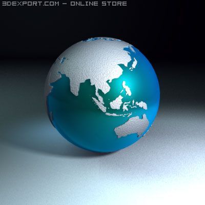globe 02 3D 模型 .c4d .max .obj .3ds .fbx .stl .blend