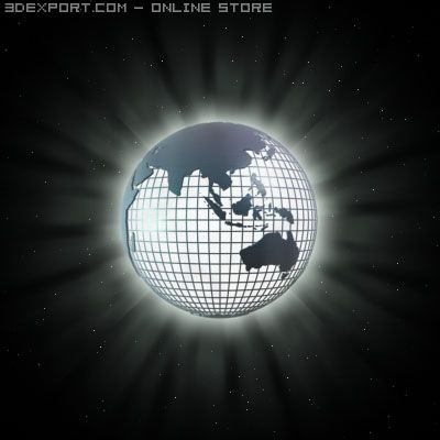 globe 03 3D Model .c4d .max .obj .3ds .fbx .stl .blend 