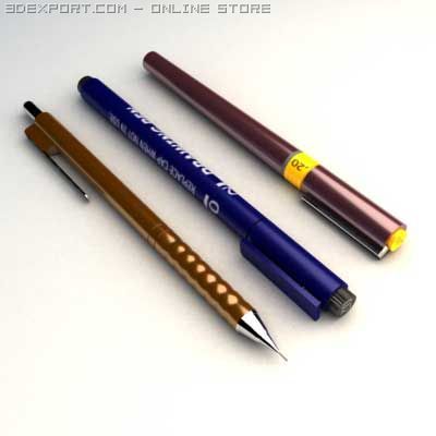 writing drawing 3D-Modell .c4d .max .obj .3ds .fbx .stl .blend 
