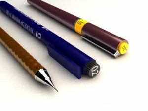 writing drawing 3D-Modell