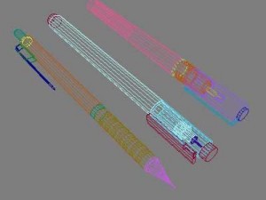writing drawing 3D-Modell