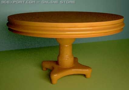 table nogal Model 3D .c4d .max .obj .3ds .fbx .stl .blend 