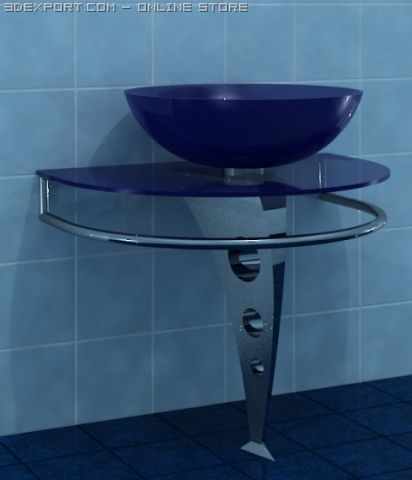 washstand 3D Модель .c4d .max .obj .3ds .fbx .stl .blend 