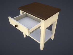 animated bedside table Modèle 3D