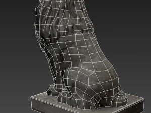 leeuwenstandbeeld lowpoly 3D Model