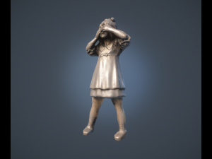 girl statue lowpoly Modèle 3D