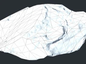 poli rendah batu besar Model 3D