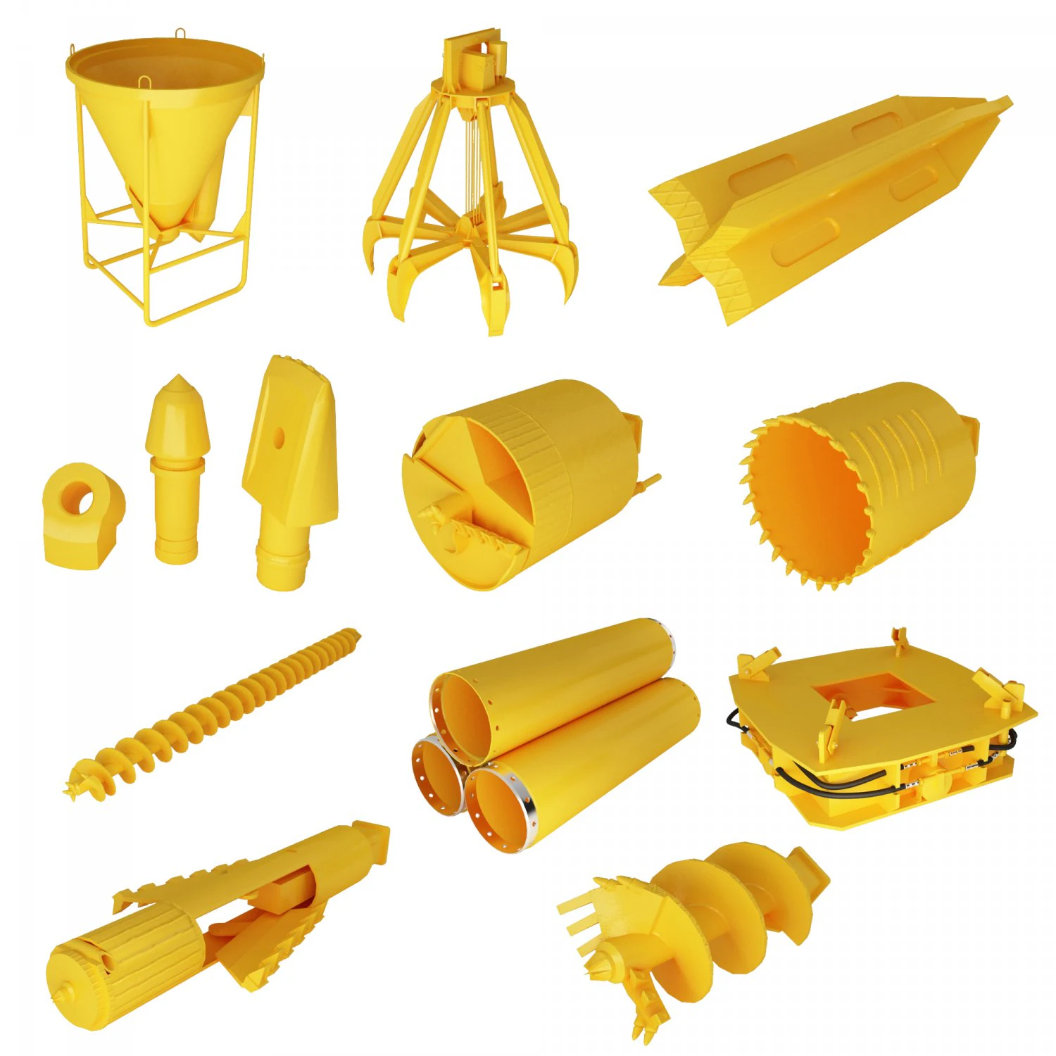 drilling equipment 3D Model .c4d .max .obj .3ds .fbx .stl .blend