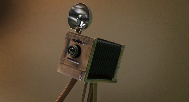 antique camera Modelo 3D .c4d .max .obj .3ds .fbx .stl .blend 