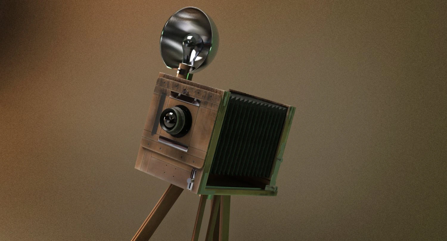 antique camera 3D Model .c4d .max .obj .3ds .fbx .stl .blend