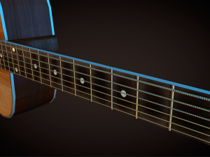 old acoustic guitar 3D Model