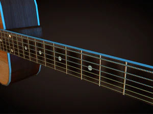 old acoustic guitar 3D Model