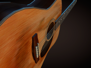 old acoustic guitar 3D Model