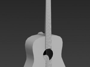 old acoustic guitar 3D Model